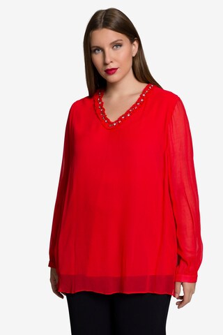 Ulla Popken Blouse in Rood: voorkant