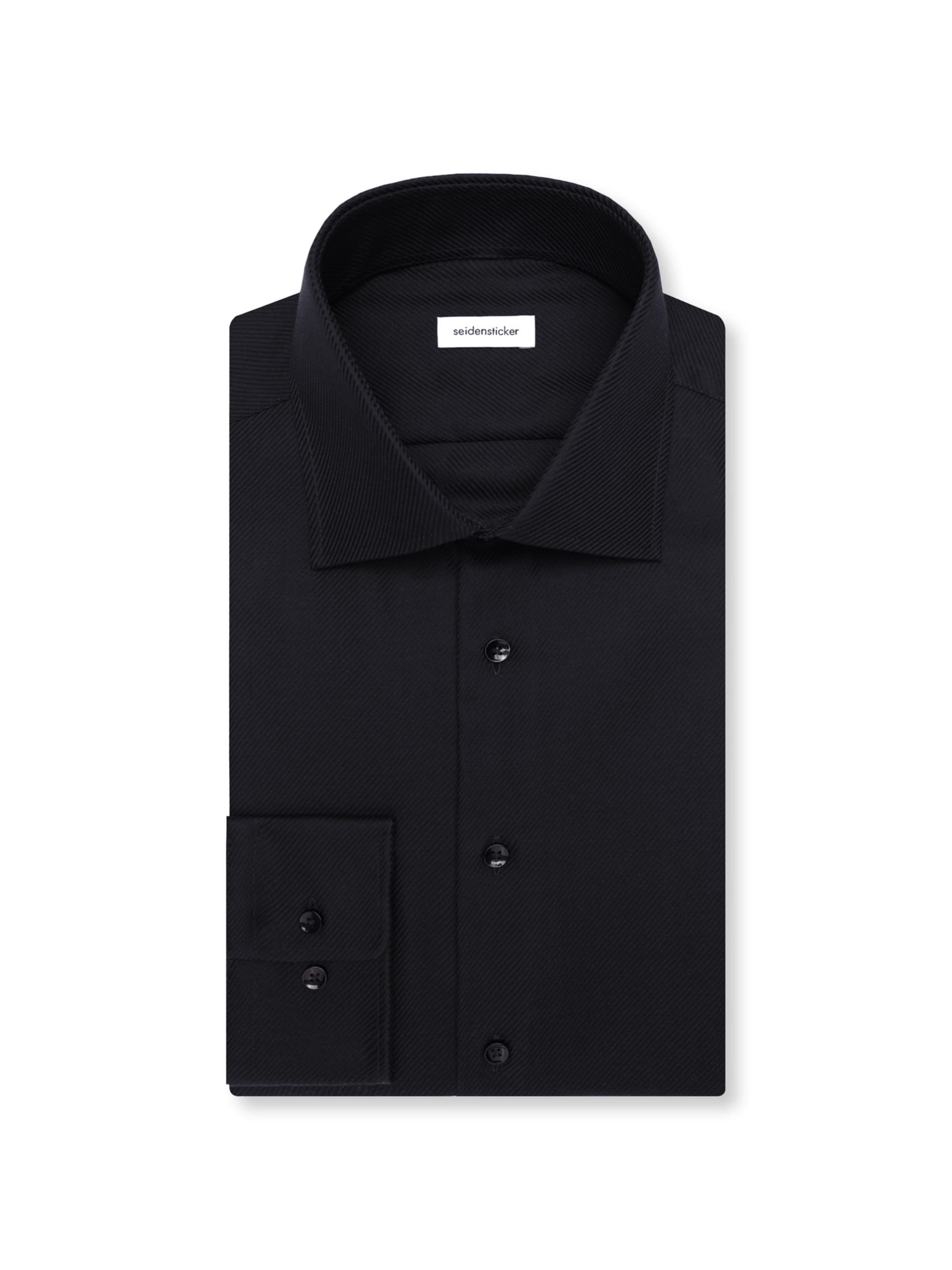 SEIDENSTICKER Regular Fit Businesshemd in Schwarz
