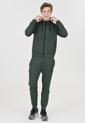 Virtus Athletic Zip-Up Hoodie 'Brent' in Green