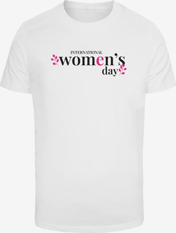 Merchcode Shirt 'International Women's Day 5' in Weiß: predná strana