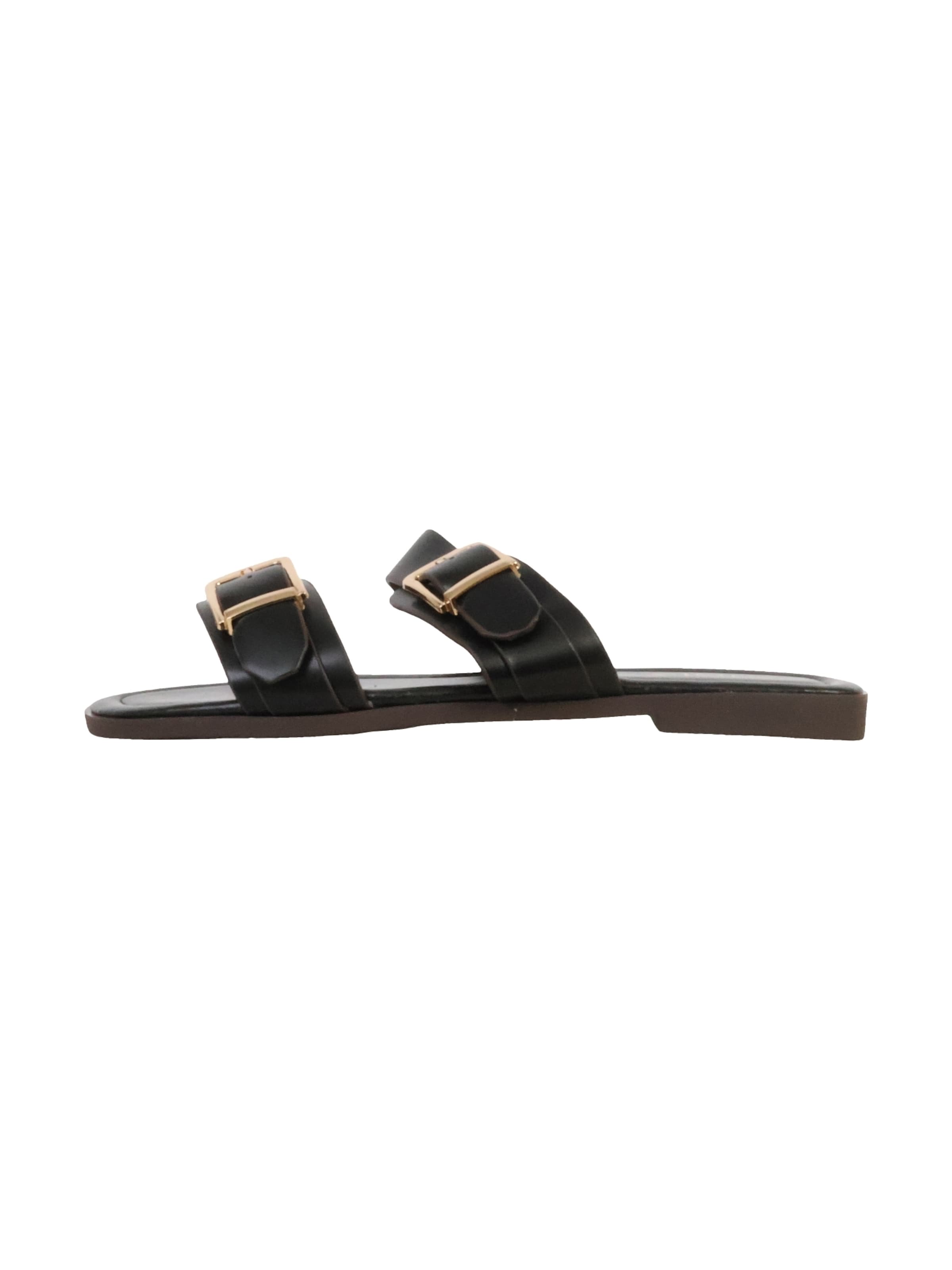 Mule Joia en noir : devant