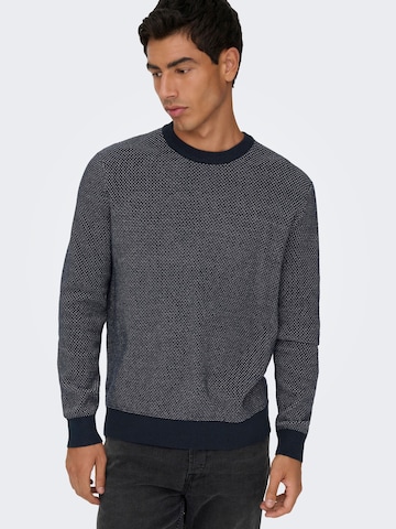 Only & Sons Pullover 'MORGAN ' i blå