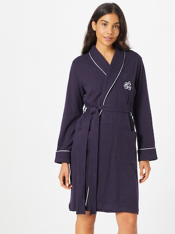 Lauren Ralph Lauren Long Bathrobe in Blue: front