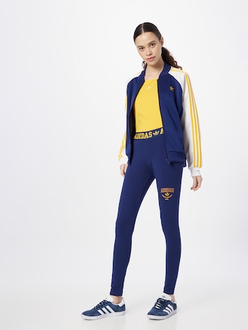 Skinny Leggings 'Logo Waistband' di ADIDAS ORIGINALS in blu