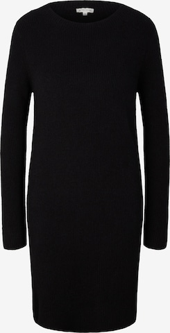 TOM TAILOR Knitted dress in Black: front