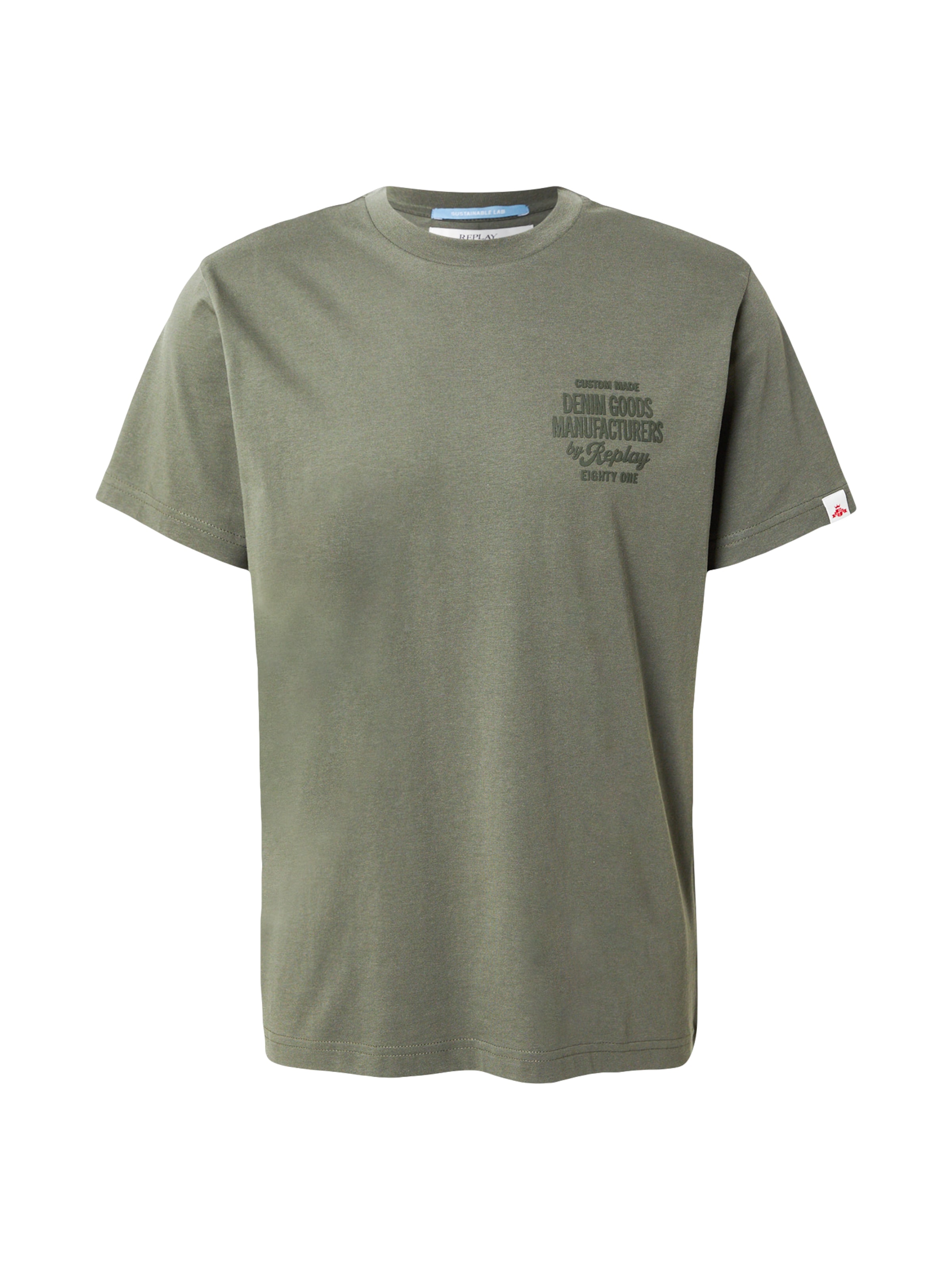 REPLAY Majica | zelena barva: sprednja stran