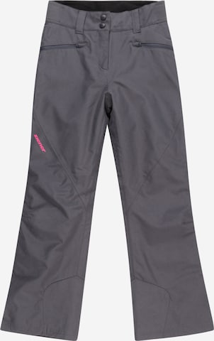 ZIENER Regular Workout Pants 'ALIN' in Grey: front