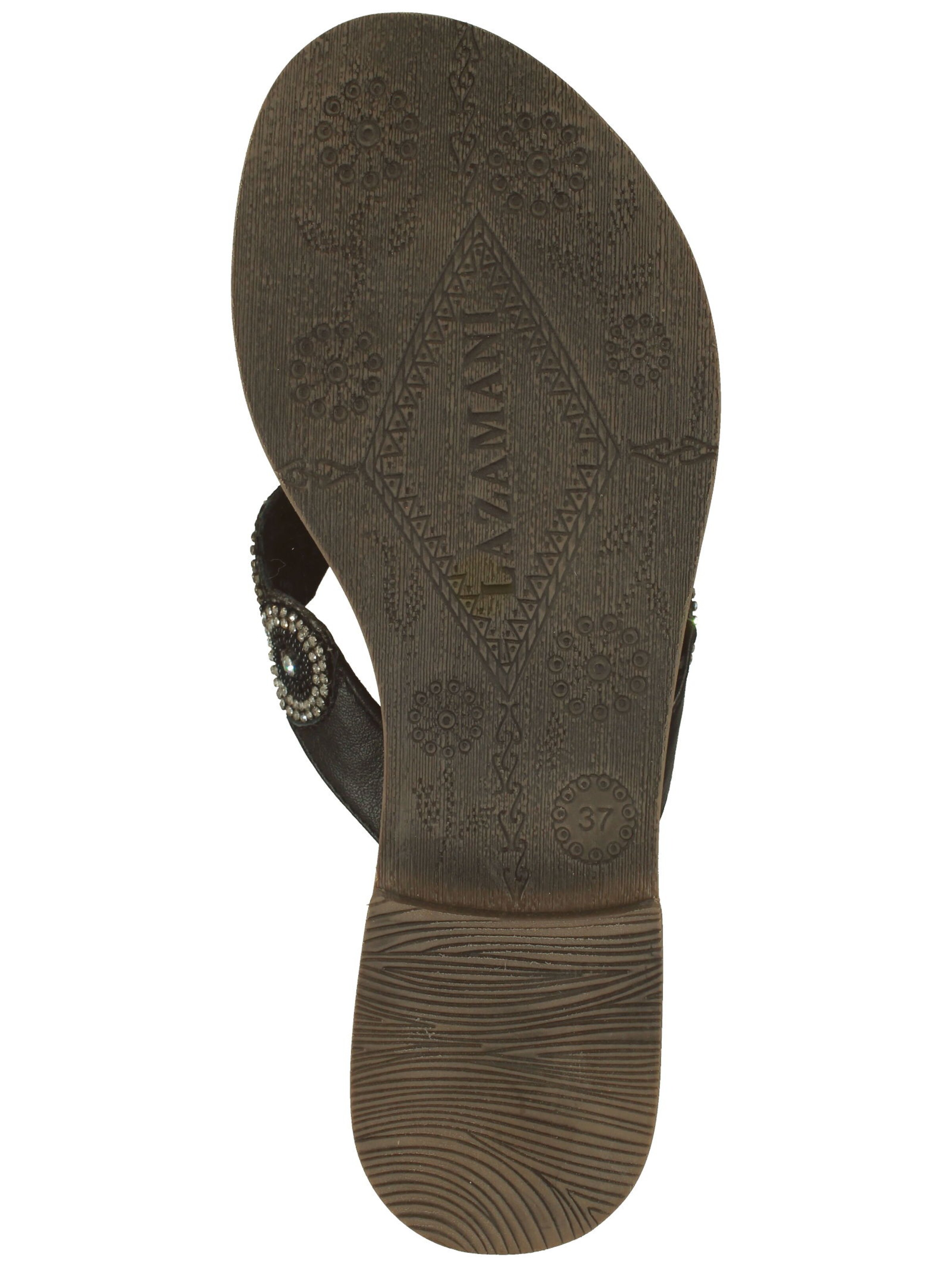 Tongs LAZAMANI en noir