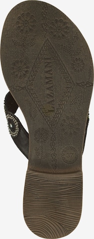 LAZAMANI T-Bar Sandals in Black