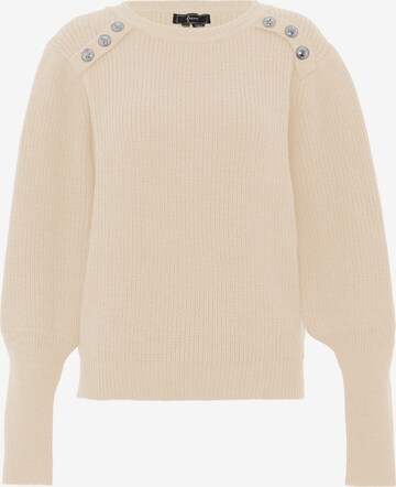 Pull-over faina en beige : devant