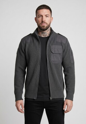 Brandit Strickjacke in Grau: Vorderseite