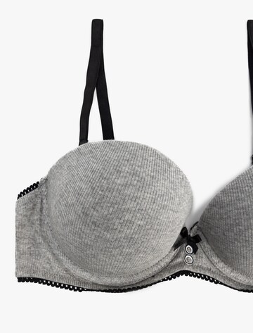 Koton Push-up Bra in Grey