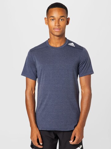 ADIDAS SPORTSWEARTehnička sportska majica 'Designed for Training' - plava boja: prednji dio