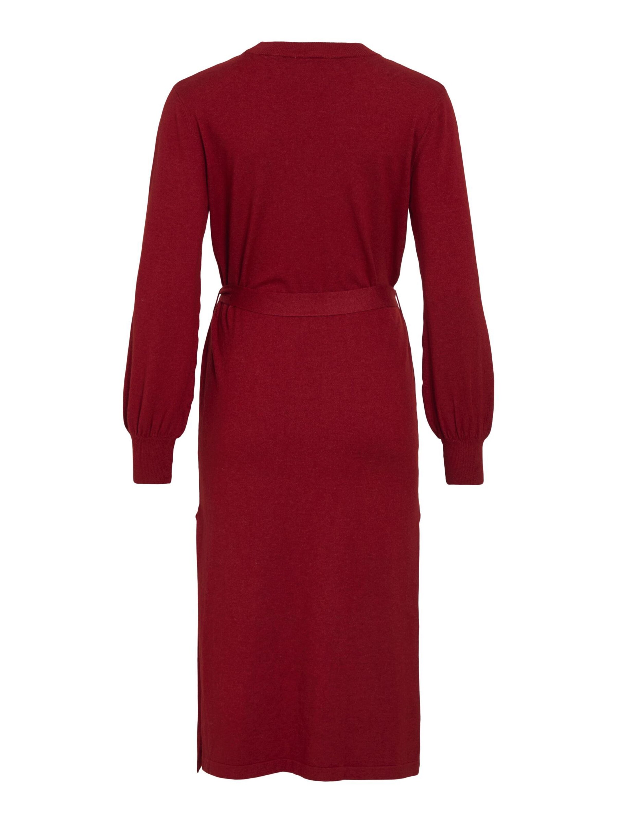 VILA Gebreide jurk in Rood