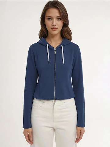 Hiccup Sweatvest in Blauw: voorkant