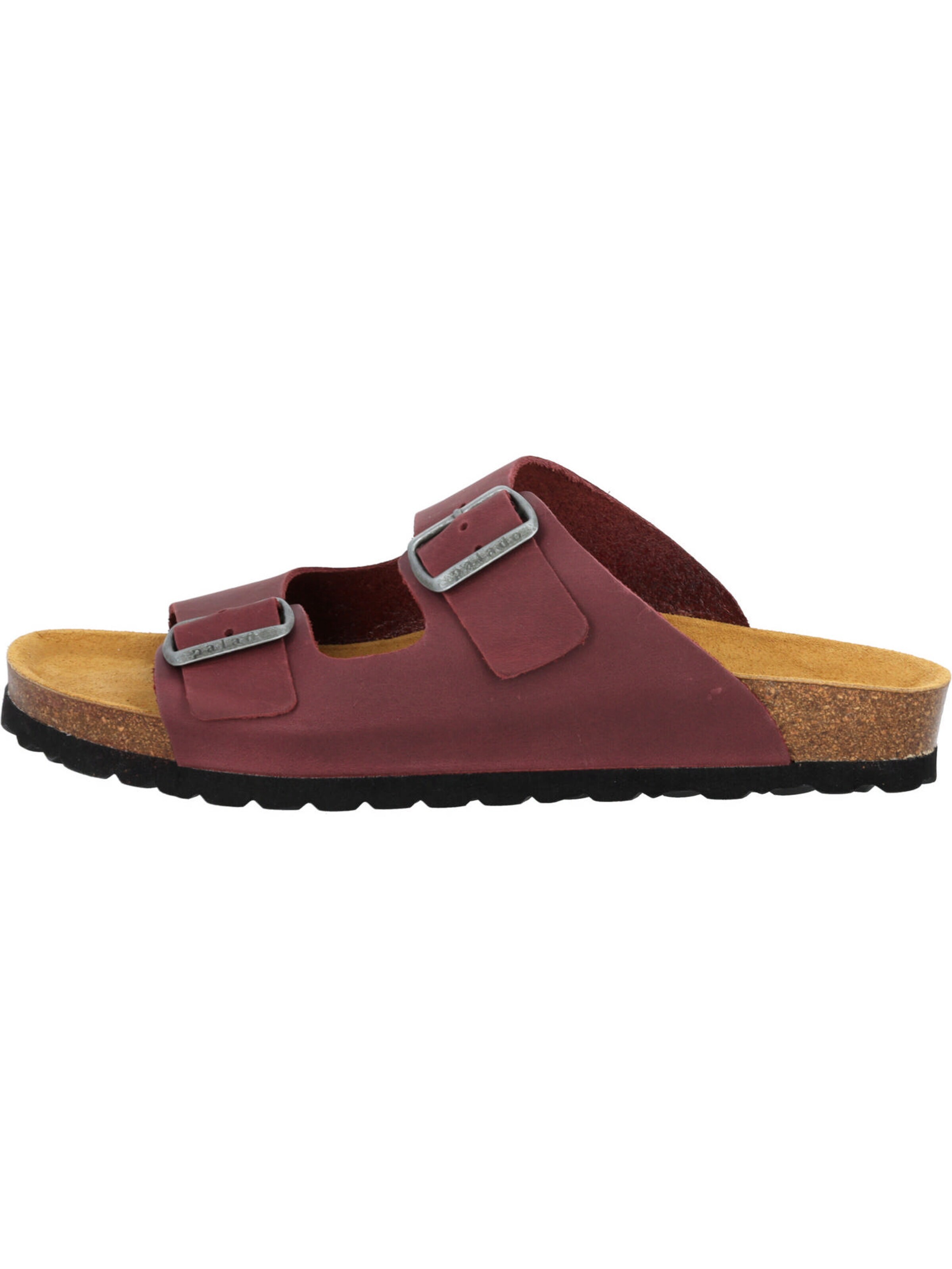 Palado Pantolette 'Palado Korfu Oiled Premium Leather Herren'‌‌‌‌‌‌‌ in Rot