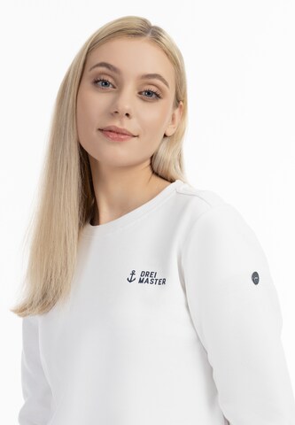 DreiMaster Maritim Sweatshirt 'Kilata' in Wit