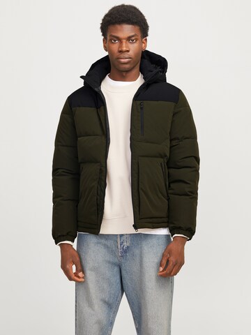 Giacca invernale 'JJEOtto' di JACK & JONES in verde: frontale