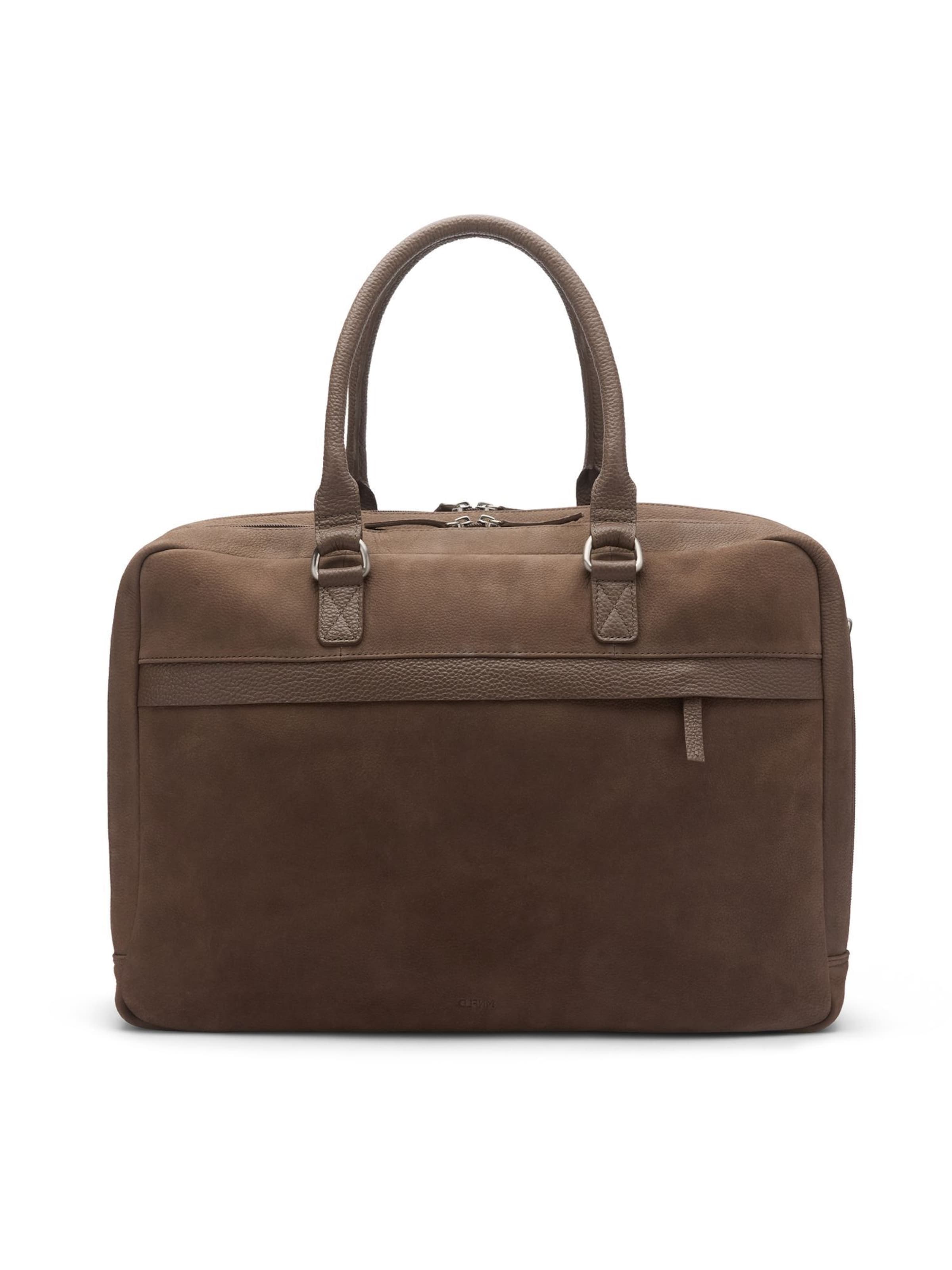 MANFIELD Laptoptas in Bruin: voorkant