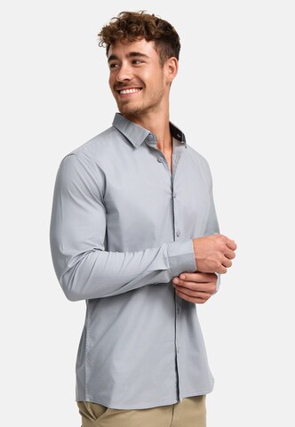 INDICODE JEANS Regular fit Overhemd 'Kamby' in Grijs