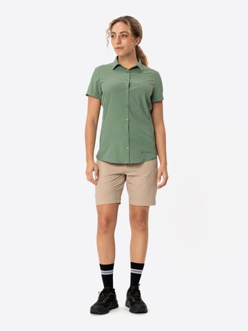 VAUDE Athletic button up shirt 'W  Seiland ST III' in Green