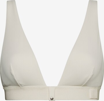 Calvin Klein Swimwear Triangle Bikini Top in White: front