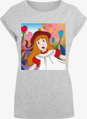 F4NT4STIC Shirt  'Alice im Wunderland Double Alice' in Grau: Vorderseite