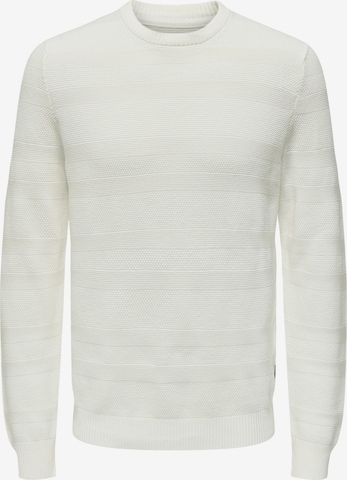Only & Sons Sweater 'MAJOR' in White: front