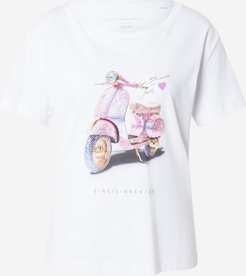balta EINSTEIN & NEWTON Marškinėliai 'Scooter': priekis