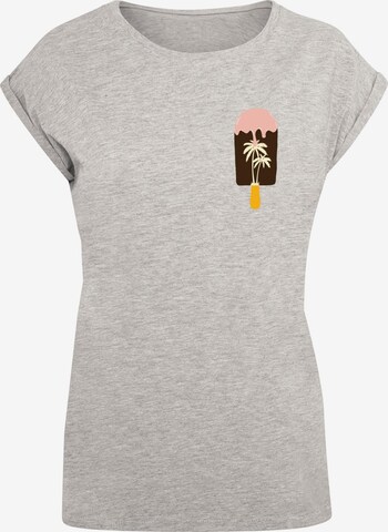 Merchcode T-Shirt 'Summer - Icecream' in Grau: predná strana