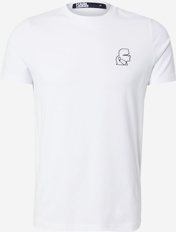 T-Shirt Karl Lagerfeld en blanc : devant