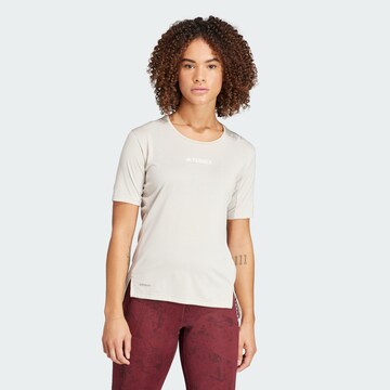 ADIDAS TERREX Performance shirt 'Multi' in Beige: front