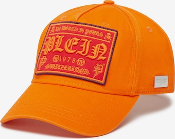 Philipp Plein - Gorra 'Gothic Plein' en naranja: frente