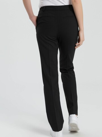 MARC AUREL Regular Pleated Pants in Black