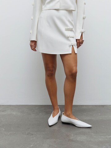 Fleur by Kaviar Gauche - Falda en blanco: frente