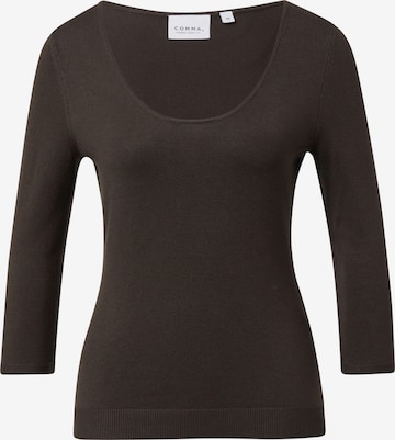 COMMA Trui in Bruin: voorkant