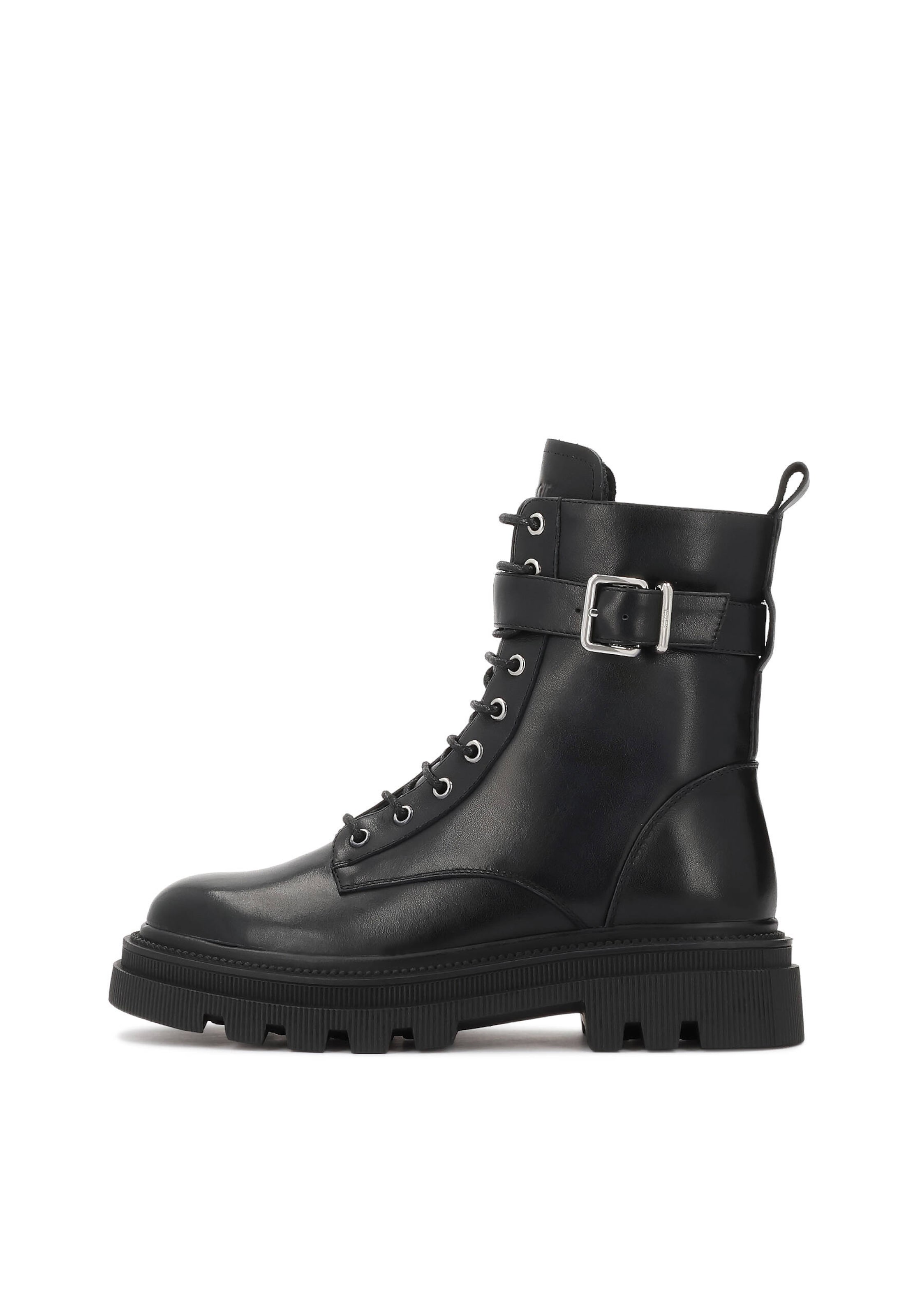 Kazar Schnürstiefelette in Schwarz: Vorderseite