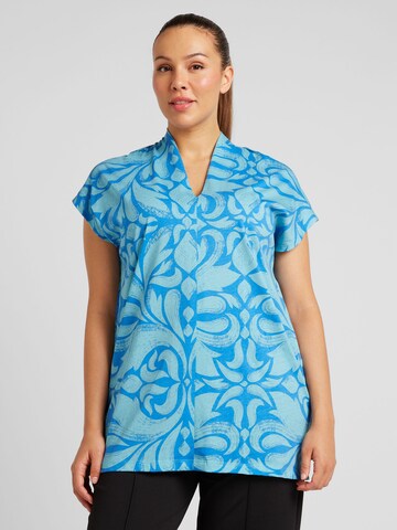 ONLY Carmakoma Shirt in Blauw: voorkant