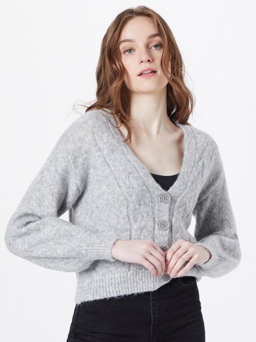 Tally Weijl Knit Cardigan in Grey: front