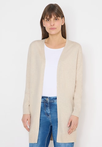 CECIL Knit Cardigan in Beige: front