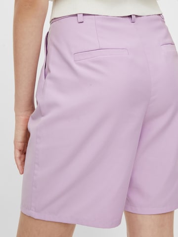 PIECES Loose fit Pleat-Front Pants in Purple