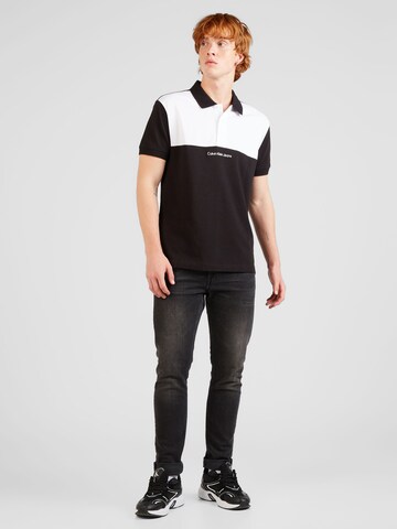 Calvin Klein Jeans Polosshirt in Schwarz