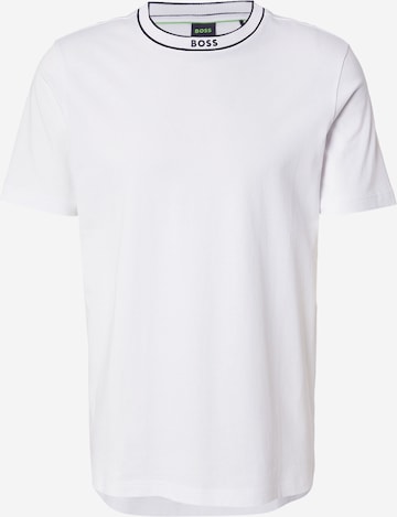 BOSS Тениска в бяло: отпред