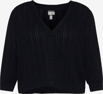 Ulla Popken Knit Cardigan in Blue: front