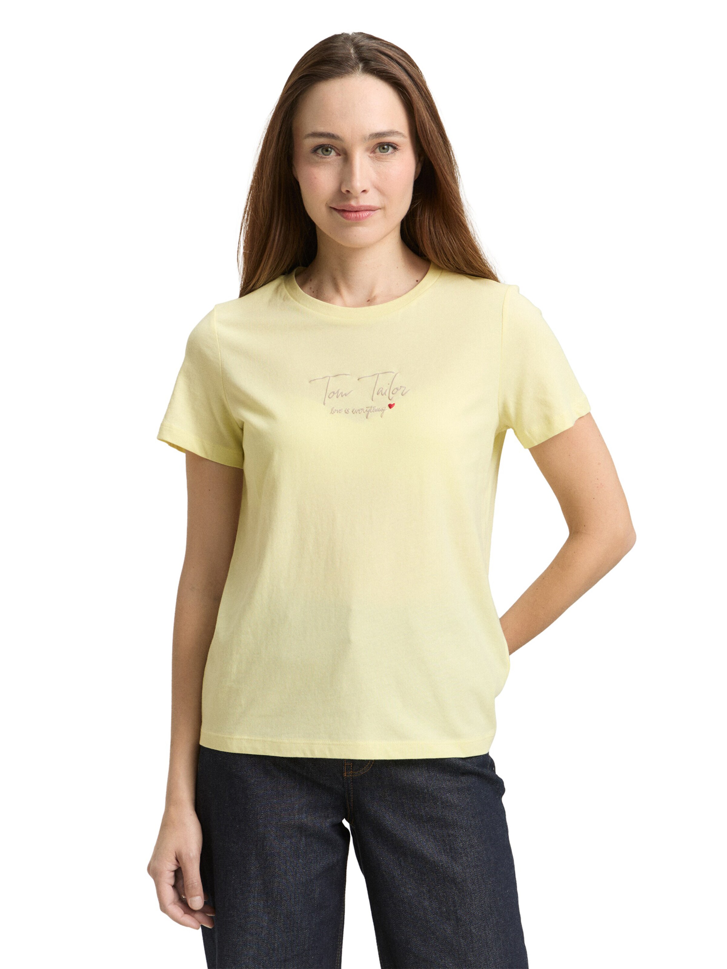 TOM TAILOR T-Shirt in Gelb: Vorderseite