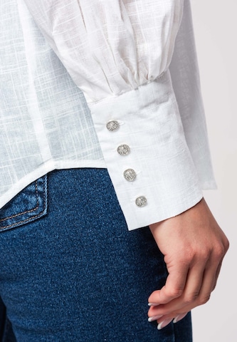 Ombre Blouse in White