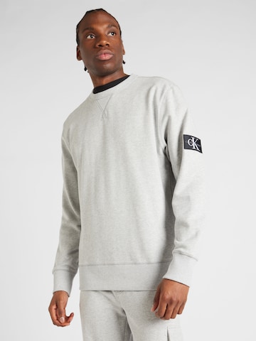 pelēks Calvin Klein Jeans Sportisks džemperis: no priekšpuses