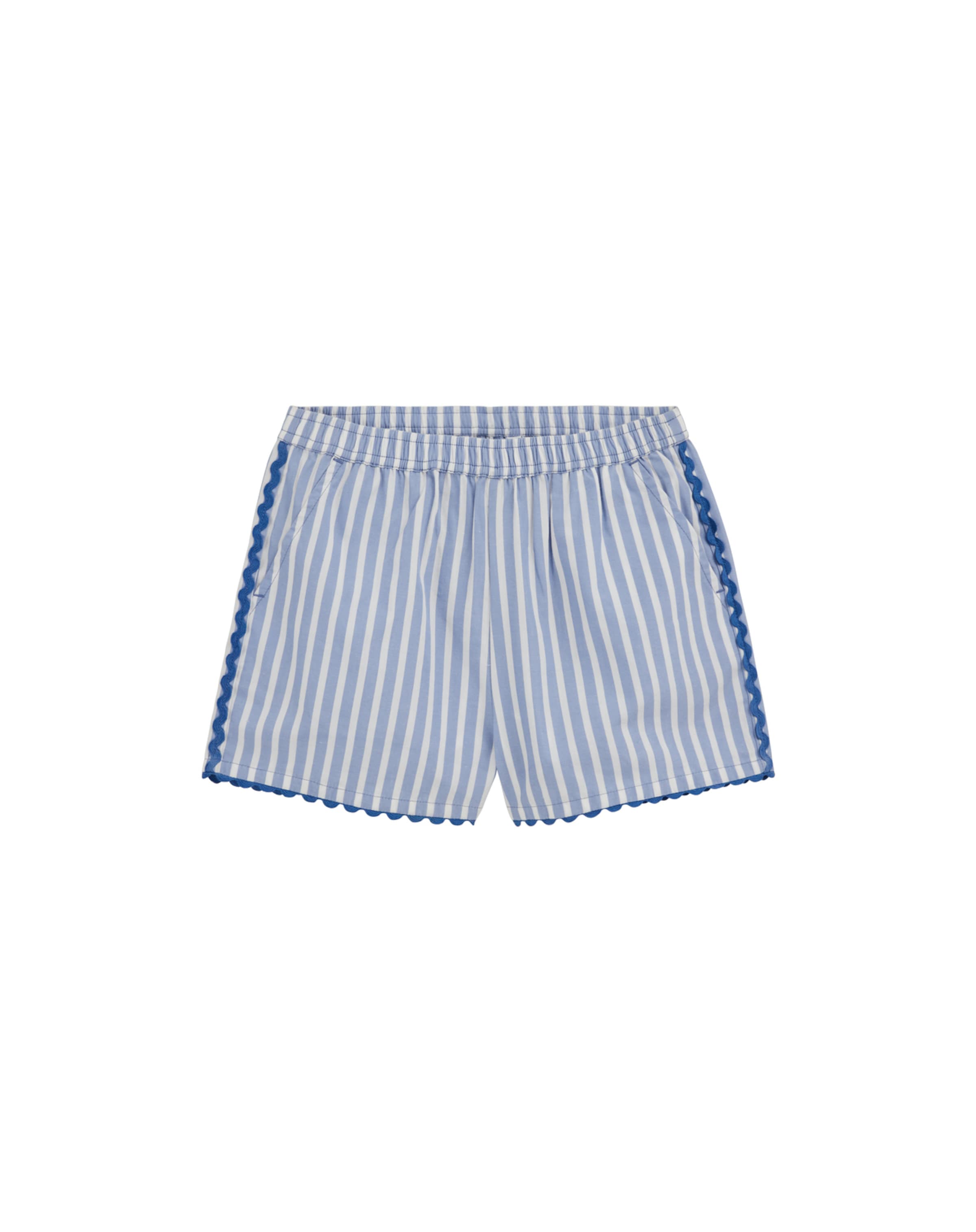 WE Fashion Ohlapna forma Hlače | modra barva: sprednja stran