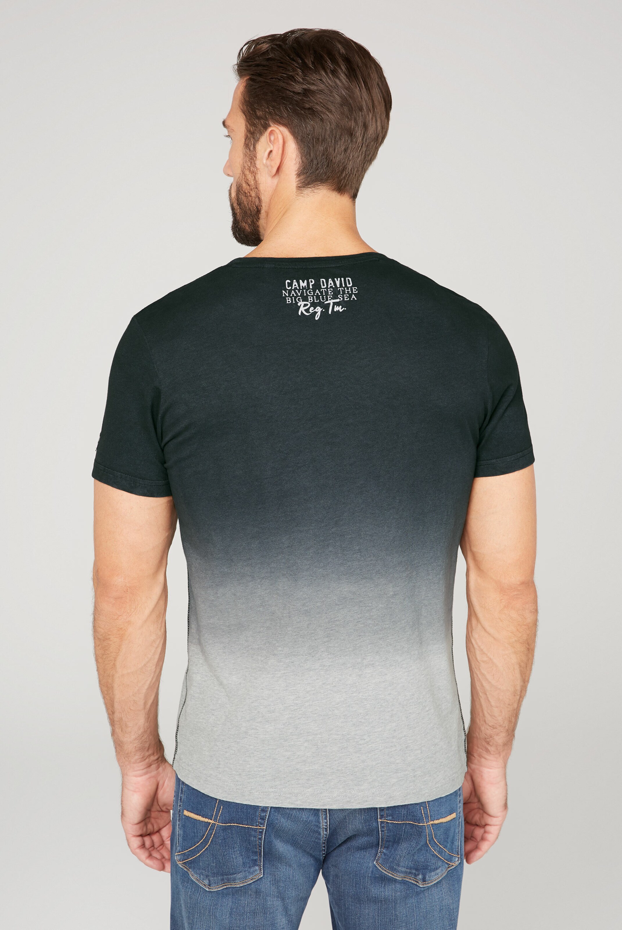 CAMP DAVID Shirt in Mottled Grey 