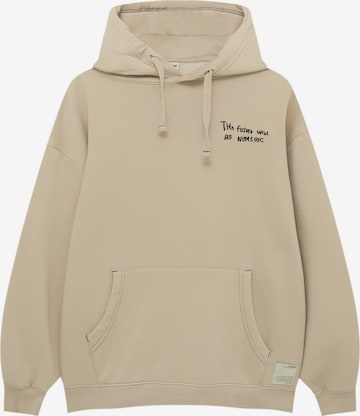 Pull&Bear Sweatshirt in Beige: voorkant